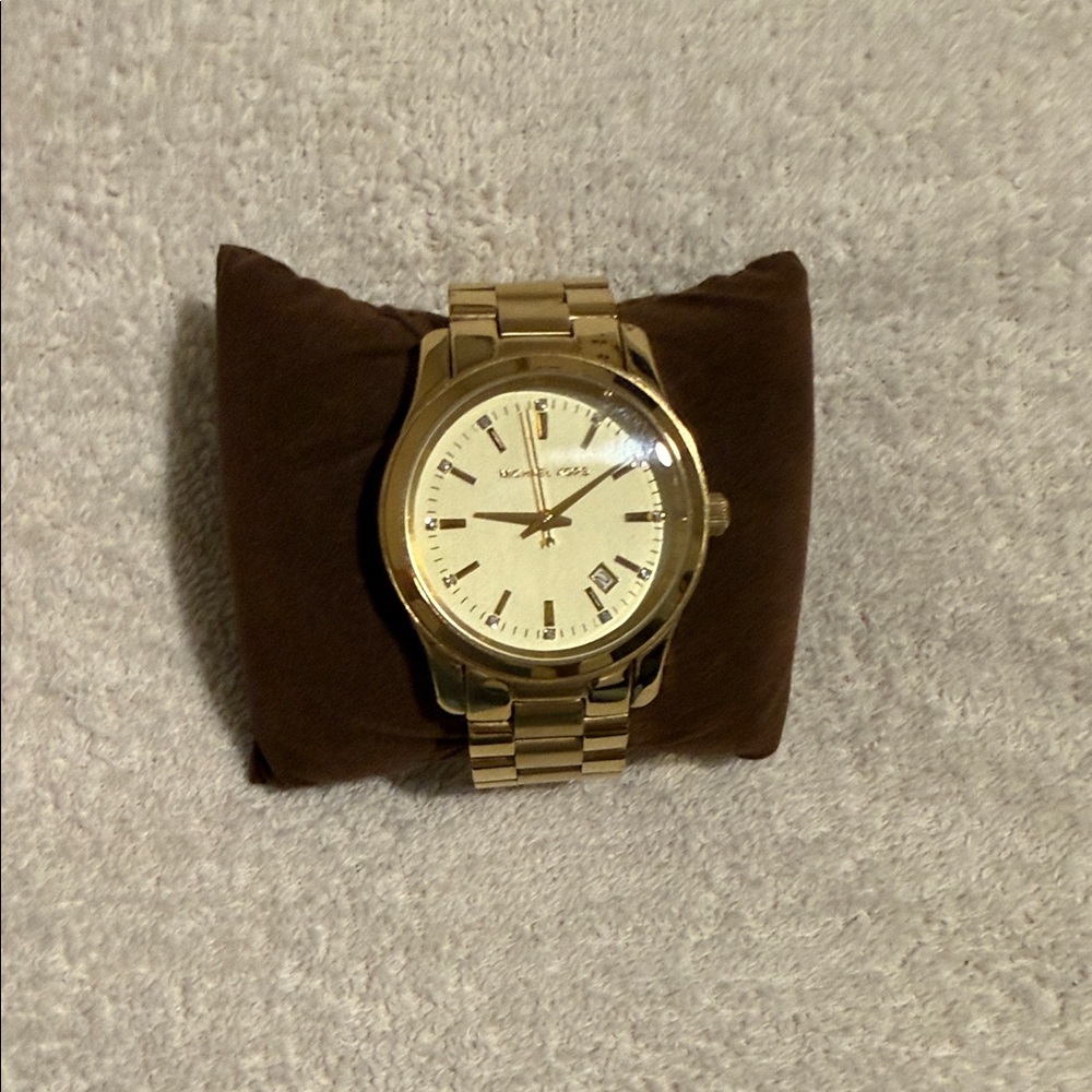 Michael Kors Gold-Tone Watch with Cream Dial